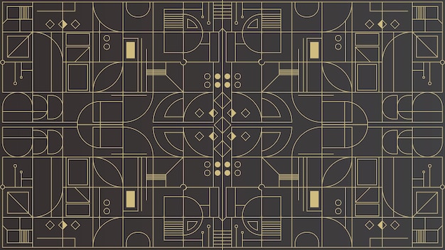 Moderno diseño de fondo geométrico de lujo de oro negro Art Deco