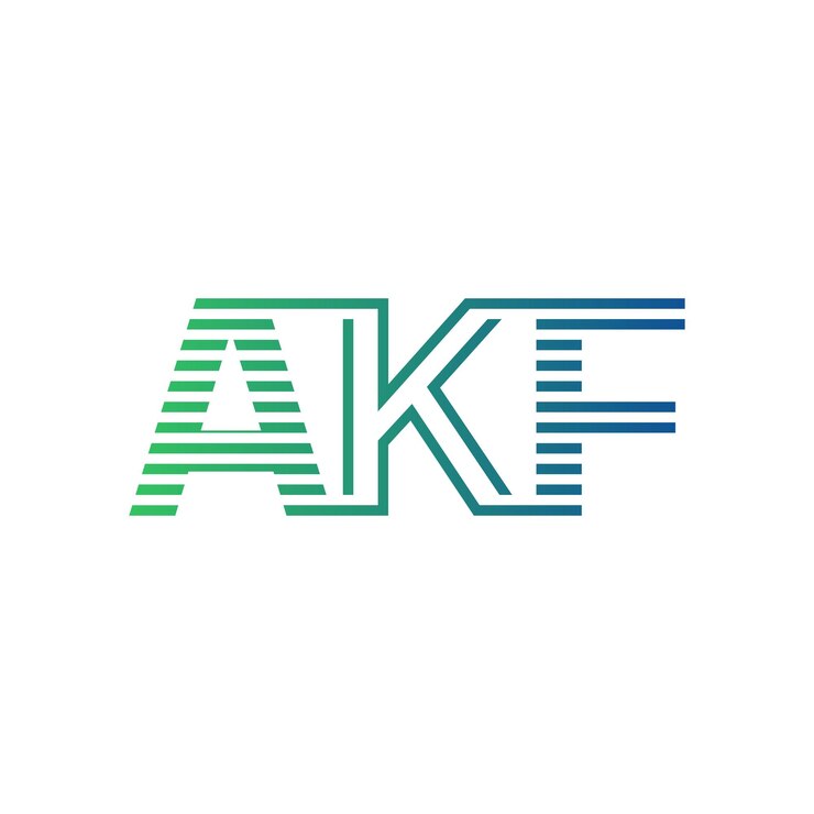 Vector moderno diseño de logotipo akf letra akf minimalista profesional y versátil icono de marca para la identidad empresarial