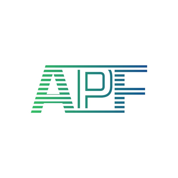 Moderno diseño de logotipo de APF Carta APF minimalista profesional y versátil icono de marca para la identidad empresarial