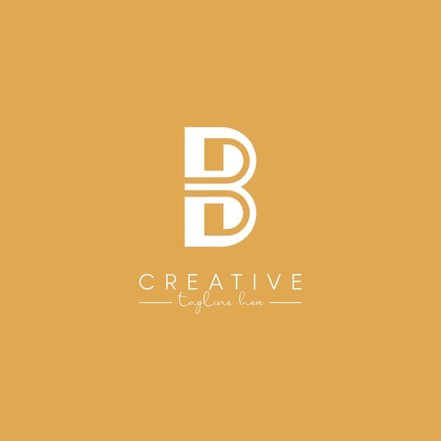 Moderno diseño de logotipo artístico de letras BH HB basado en una plantilla vectorial inicial
