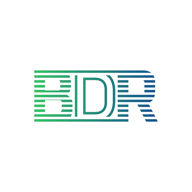 Vector moderno diseño de logotipo de bdr bdr minimalista profesional y versátil icono de marca para la identidad empresarial