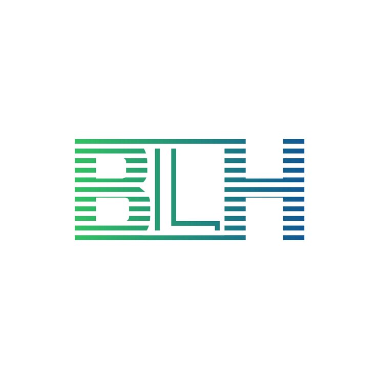 Vector moderno diseño de logotipo blh carta blh minimalista profesional y versátil icono de marca para la identidad empresarial