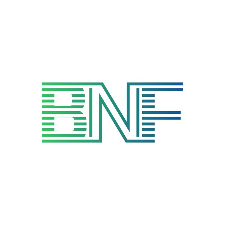 Vector moderno diseño de logotipo de bnf bnf minimalista profesional y versátil icono de marca para la identidad empresarial