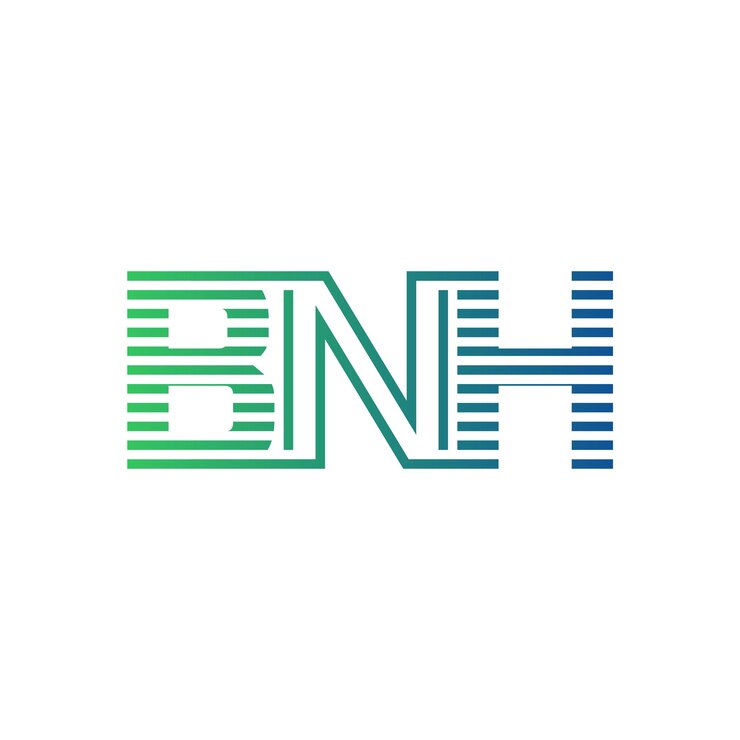 Vector moderno diseño de logotipo de bnh bnh minimalista profesional y versátil icono de marca para la identidad empresarial