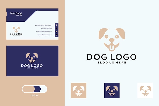 moderno diseño de logotipo de cabeza de perro