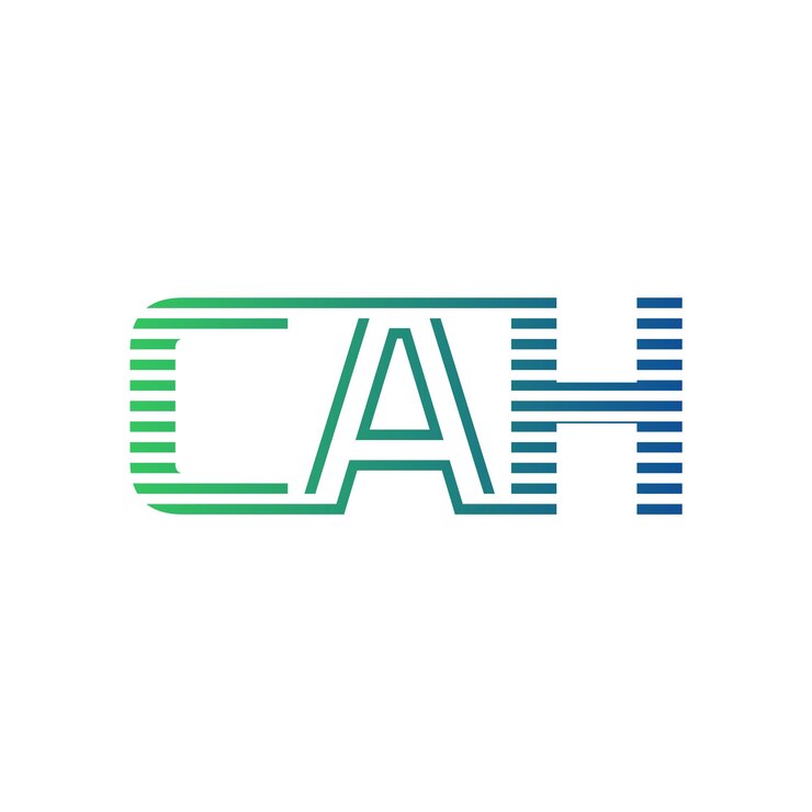 Vector moderno diseño de logotipo de cah carta cah icono de marca minimalista profesional y versátil para la identidad empresarial