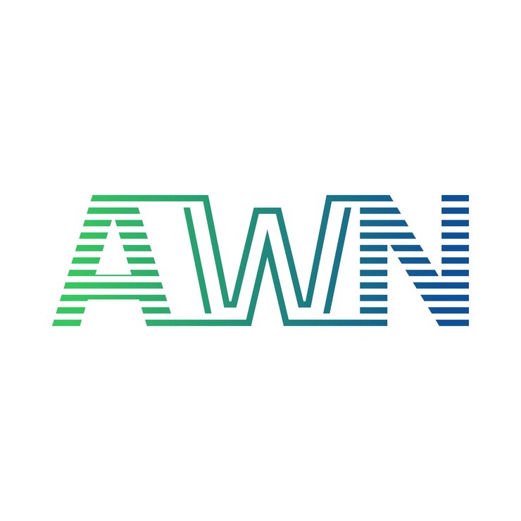 Vector moderno diseño de logotipo de la carta awn minimalista profesional y versátil icono de marca para la identidad empresarial