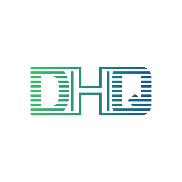 Vector moderno diseño de logotipo de la carta dhq minimalista profesional y versátil icono de marca para la identidad empresarial