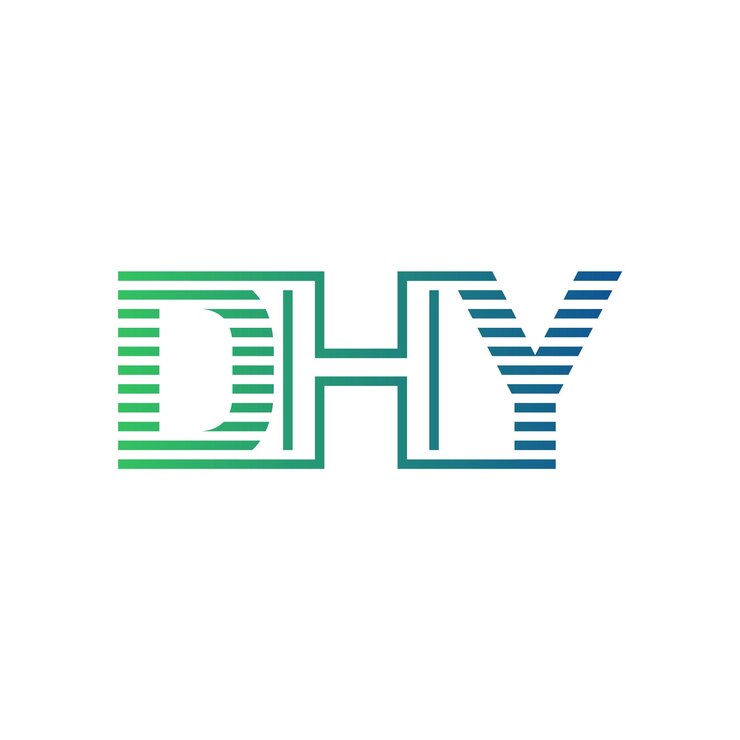 Vector moderno diseño de logotipo de la carta dhy minimalista profesional y versátil icono de marca para la identidad empresarial