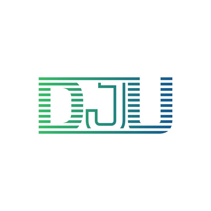 Vector moderno diseño de logotipo de la carta dju minimalista profesional y versátil icono de marca para la identidad empresarial
