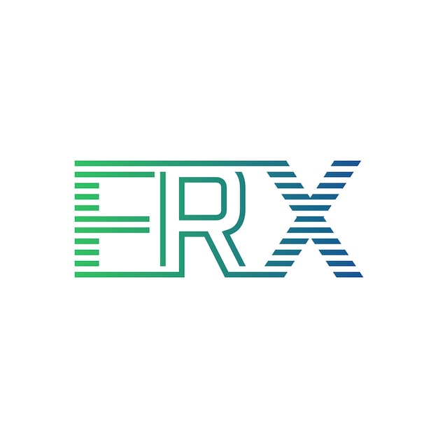 Moderno diseño de logotipo de la carta FRX minimalista profesional y versátil icono de marca para la identidad empresarial