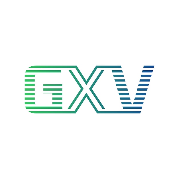 Moderno diseño de logotipo de la carta GXV Minimalista profesional y versátil icono de marca para la identidad empresarial