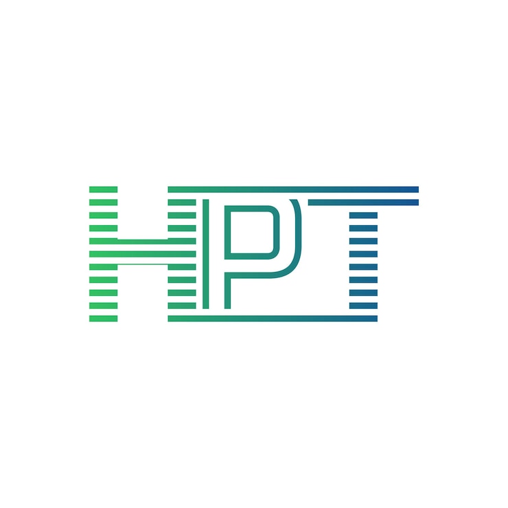 Vector moderno diseño de logotipo de la carta hpt minimalista profesional y versátil icono de marca para la identidad empresarial