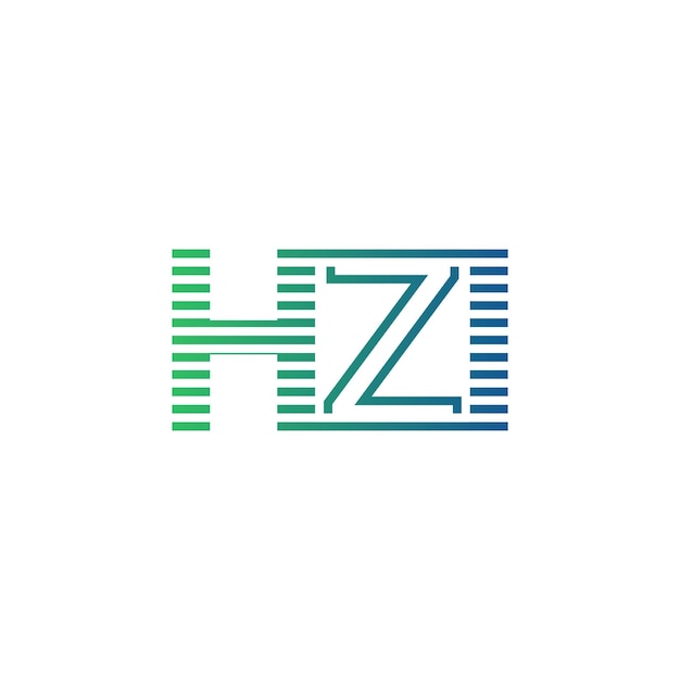 Moderno diseño de logotipo de la carta HZI Minimalista profesional y versátil icono de marca para la identidad empresarial