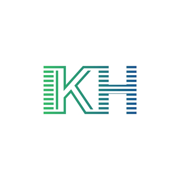 Moderno diseño de logotipo de la carta IKH Minimalista Profesional y versátil icono de marca para la identidad empresarial