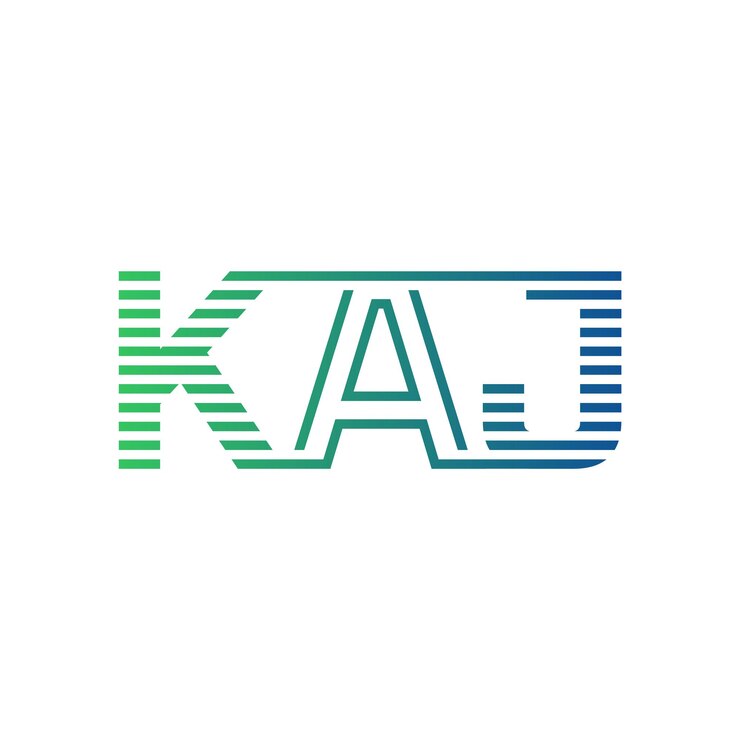 Vector moderno diseño de logotipo de la carta kaj icon de marca minimalista profesional y versátil para la identidad empresarial