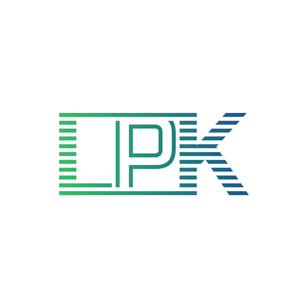 Moderno diseño de logotipo de carta LPK Minimalista profesional y versátil icono de marca para la identidad empresarial