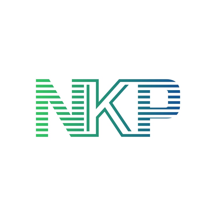 Vector moderno diseño de logotipo de la carta nkp minimalista profesional y versátil icono de marca para la identidad empresarial