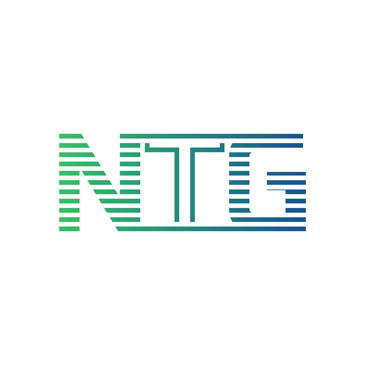Vector moderno diseño de logotipo de carta ntg minimalista profesional y versátil icono de marca para la identidad empresarial