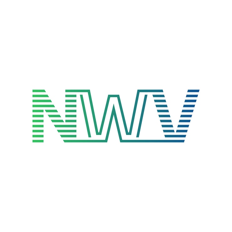 Vector moderno diseño de logotipo de la carta nwv minimalista profesional y versátil icono de marca para la identidad empresarial