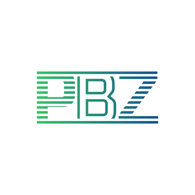 Vector moderno diseño de logotipo de la carta pbz minimalista profesional y versátil icono de marca para la identidad empresarial