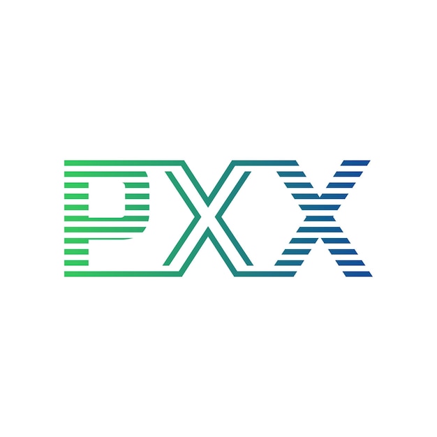 Moderno diseño de logotipo de la carta PXX minimalista profesional y versátil icono de marca para la identidad empresarial