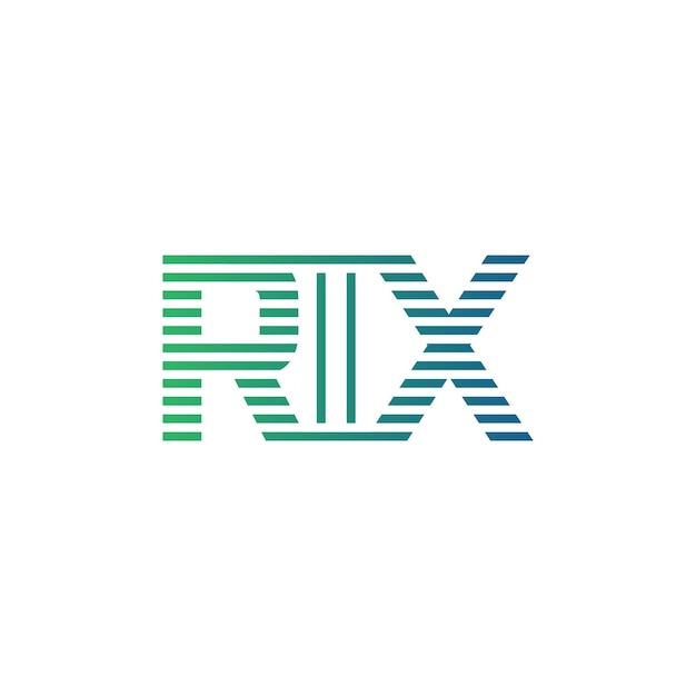 Moderno diseño de logotipo de la carta RIX Minimalista profesional y versátil icono de marca para la identidad empresarial