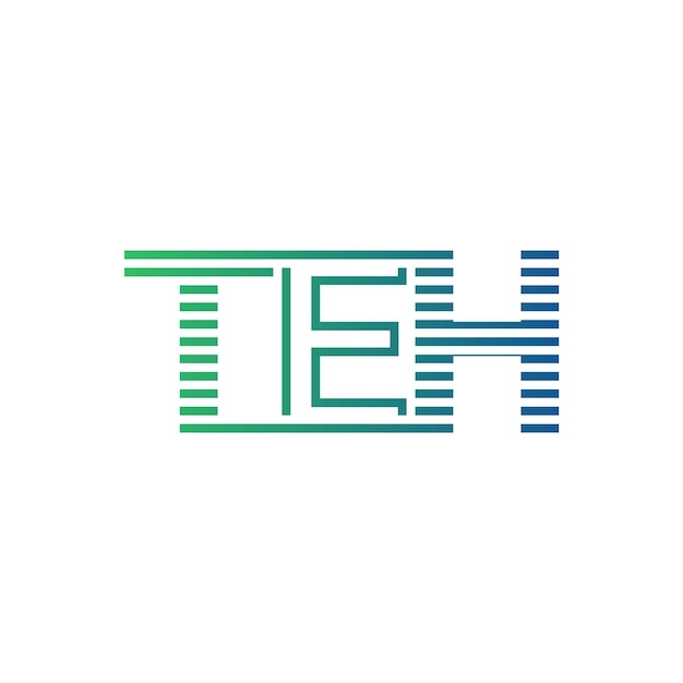 Moderno diseño de logotipo de la carta TEH Minimalista profesional y versátil icono de marca para la identidad empresarial