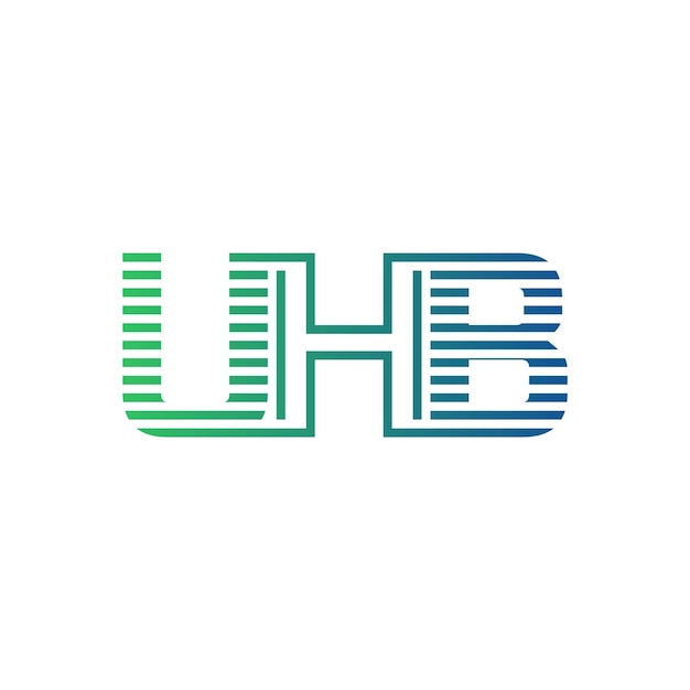 Moderno diseño de logotipo de la carta UHB Minimalista profesional y versátil icono de marca para la identidad empresarial