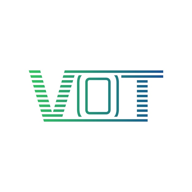 Moderno diseño de logotipo de carta VOT Minimalista profesional y versátil icono de marca para la identidad empresarial