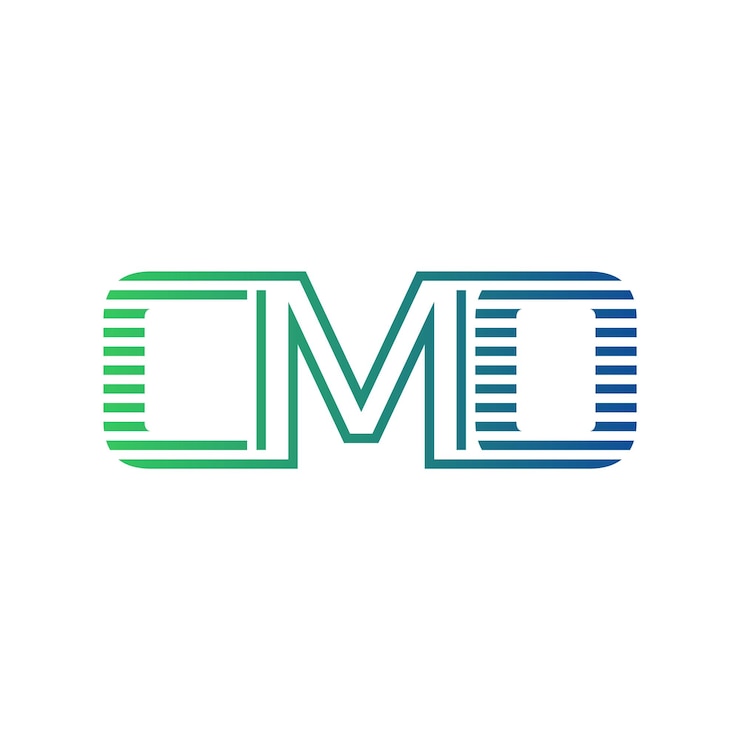 Vector moderno diseño de logotipo de cmo carta cmo minimalista profesional y versátil icono de marca para la identidad empresarial