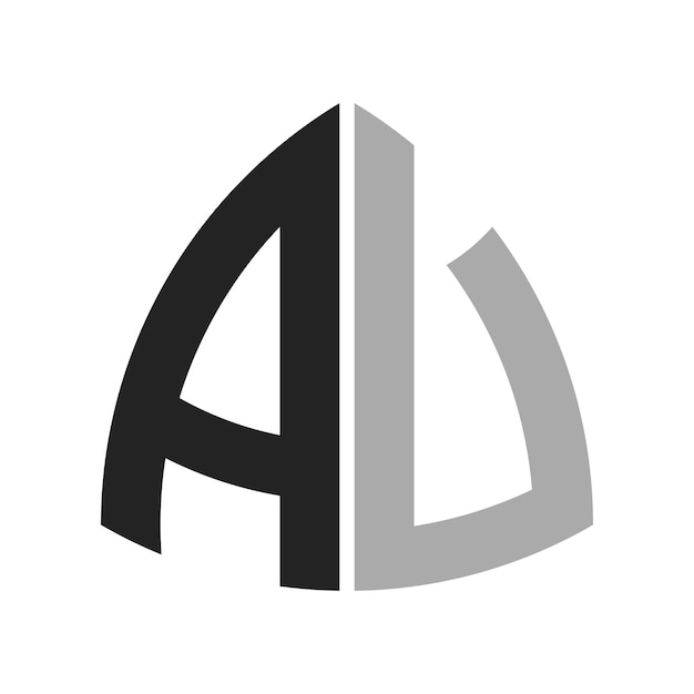Moderno diseño de logotipo creativo de AU Icon de letra AU para cualquier negocio y compañía