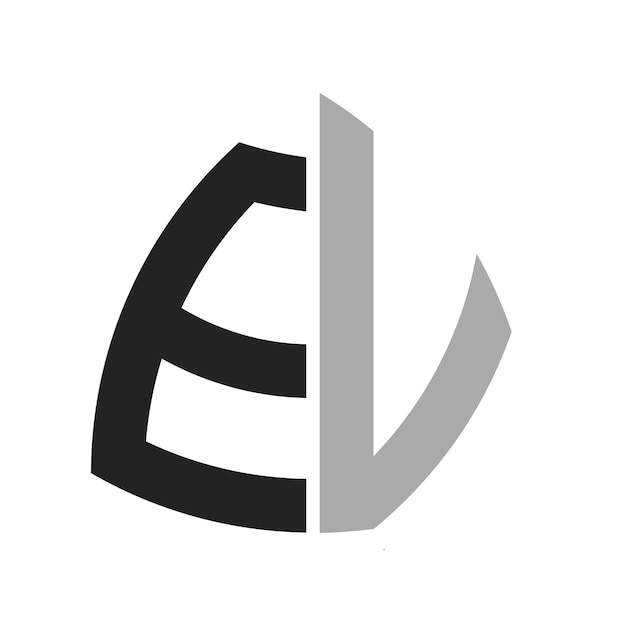 Moderno diseño de logotipo creativo de EV Icon de letra EV para cualquier negocio y compañía