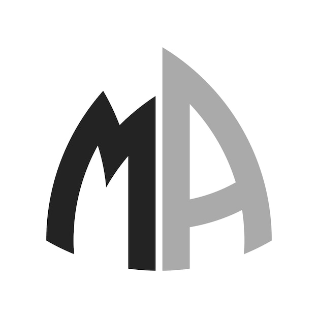 Moderno diseño de logotipo creativo de MA Icon para cualquier negocio y empresa
