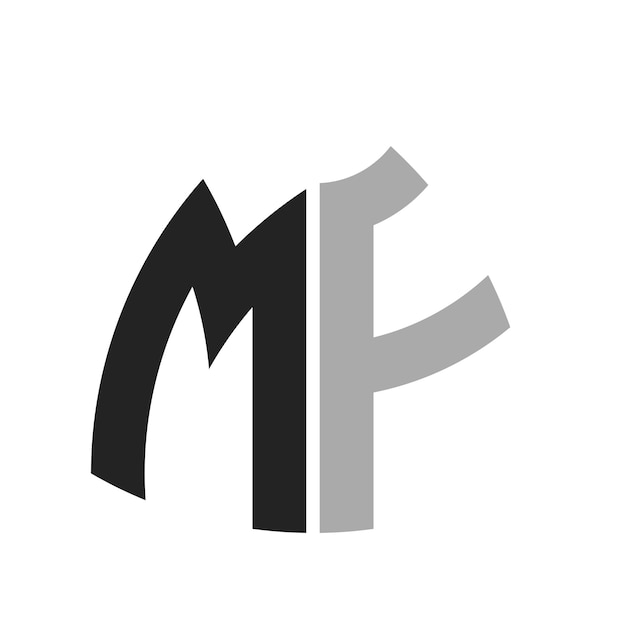 Moderno diseño de logotipo creativo de MF Icon de letra MF para cualquier negocio y empresa