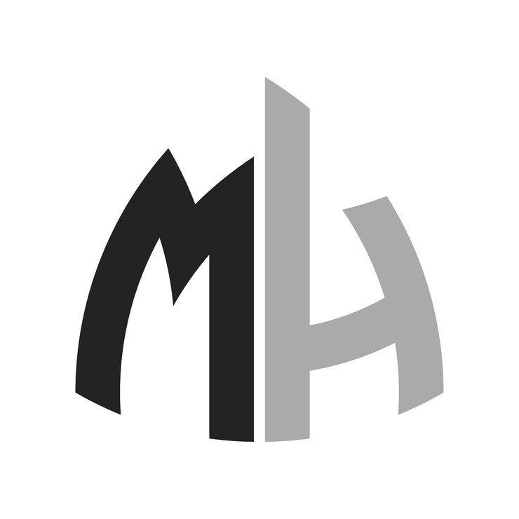 Vector moderno diseño de logotipo creativo de mh icon para cualquier negocio y compañía