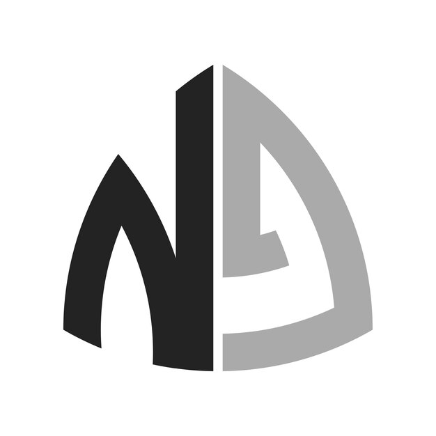 Moderno diseño de logotipo creativo de NJ Icon de letra NJ para cualquier negocio y compañía