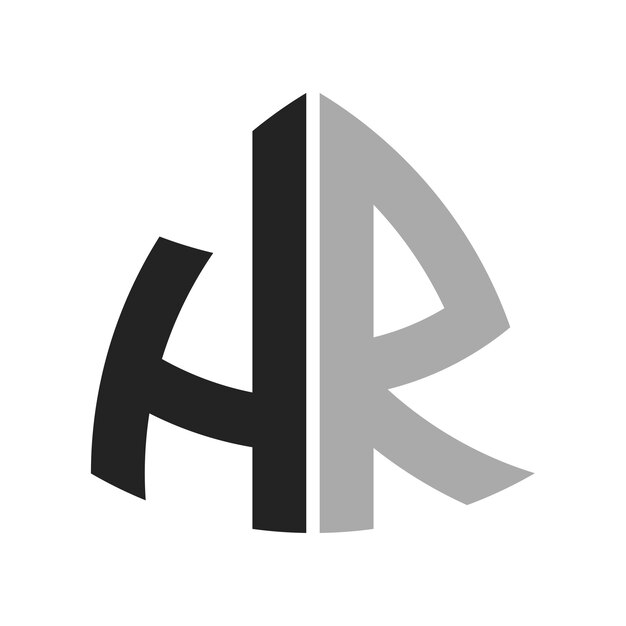 Moderno diseño de logotipo creativo de recursos humanos carta icono de recursos humanos para cualquier negocio y empresa