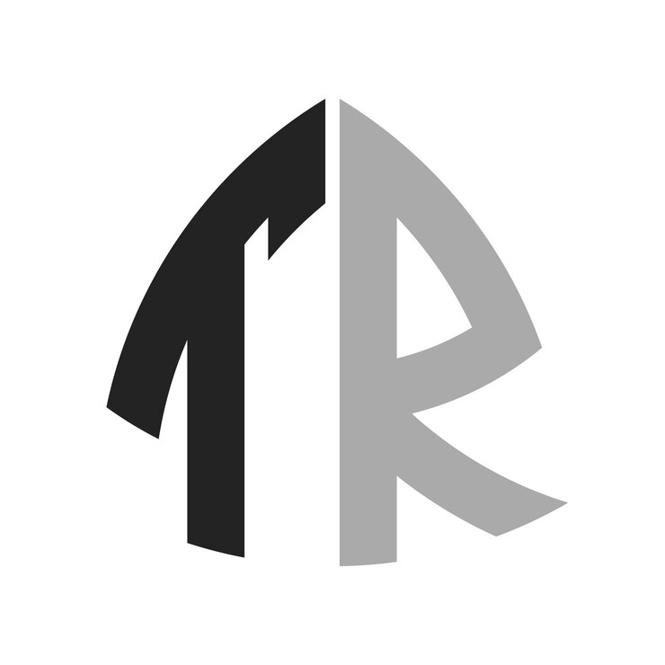 Vector moderno diseño de logotipo creativo de tr icon de letra tr para cualquier negocio y empresa