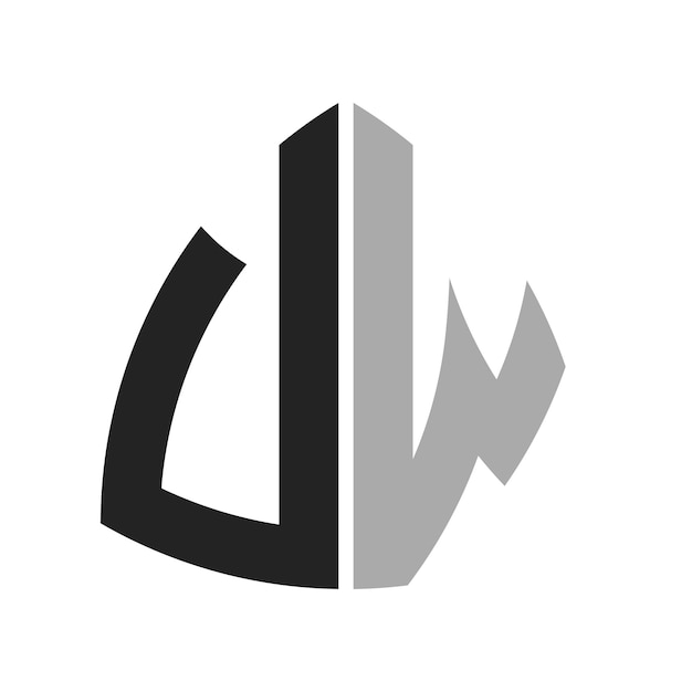 Moderno diseño de logotipo creativo UW Icon para cualquier negocio y compañía