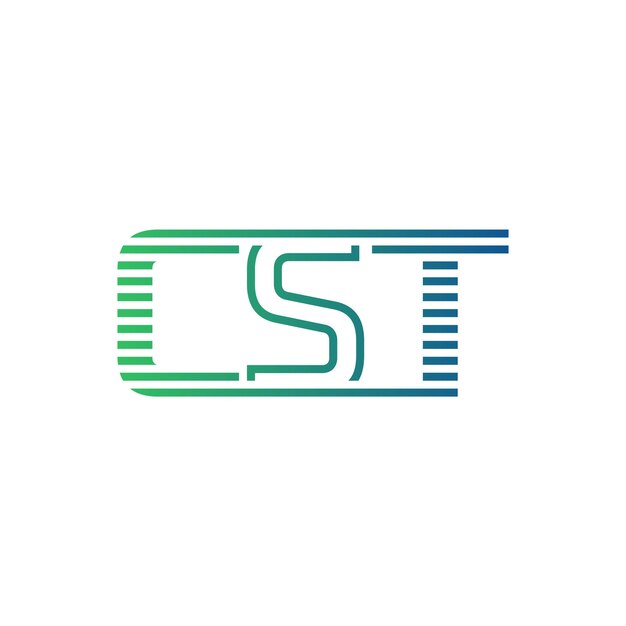 Moderno diseño de logotipo de CST Carta CST minimalista profesional y versátil icono de marca para la identidad empresarial
