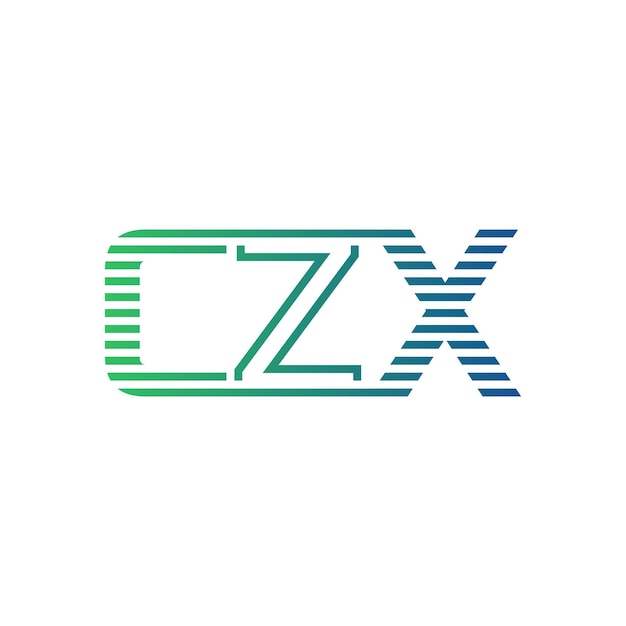Moderno diseño de logotipo CZX Carta CZX minimalista profesional y versátil icono de marca para la identidad empresarial