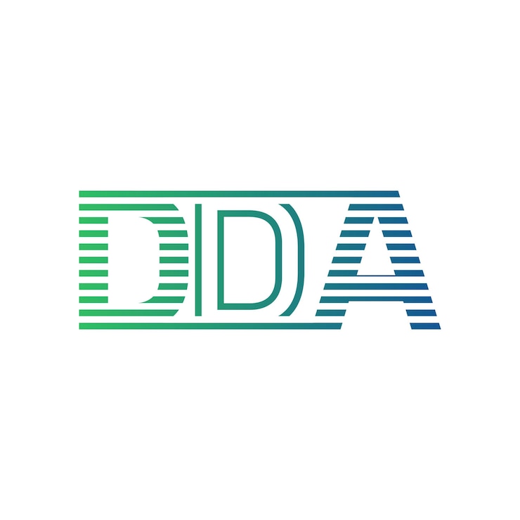 Vector moderno diseño de logotipo de dda carta dda minimalista profesional y versátil icono de marca para la identidad empresarial
