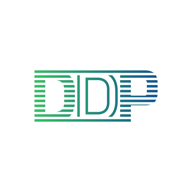 Vector moderno diseño de logotipo de ddp carta ddp minimalista profesional y versátil icono de marca para la identidad empresarial