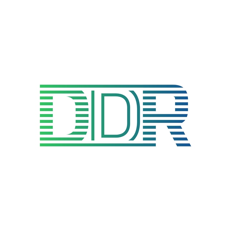 Vector moderno diseño de logotipo de ddr carta ddr minimalista profesional y versátil icon de marca para la identidad empresarial