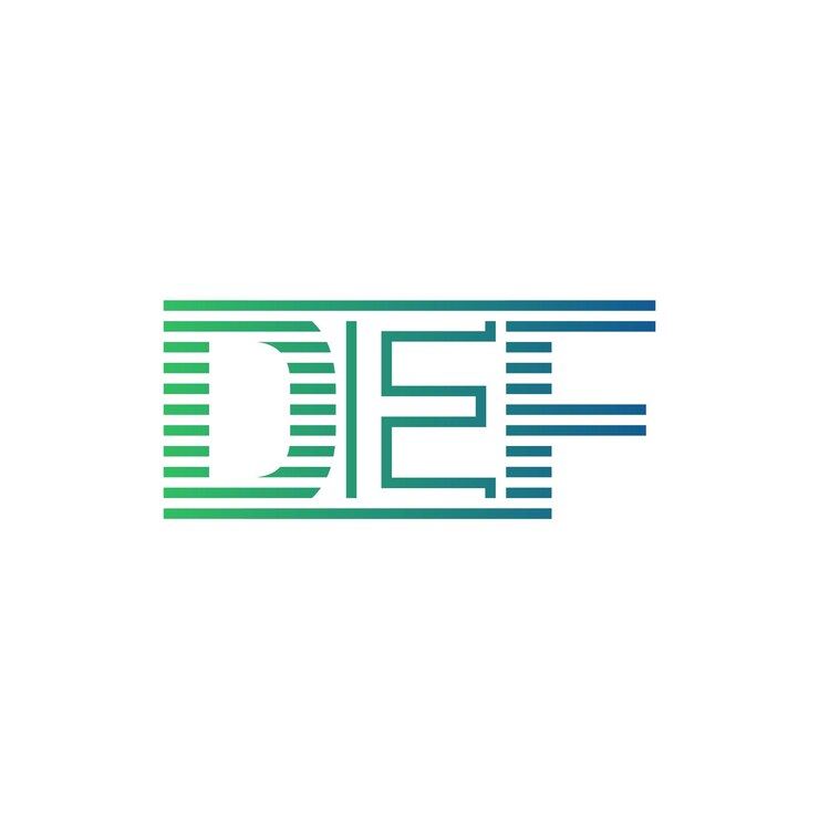 Vector moderno diseño de logotipo de def carta def minimalista profesional y versátil icono de marca para la identidad empresarial