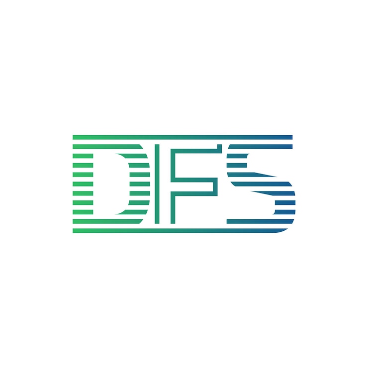 Vector moderno diseño de logotipo de dfs carta dfs minimalista profesional y versátil icono de marca para la identidad empresarial