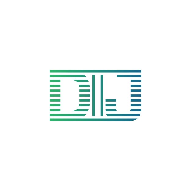 Moderno diseño de logotipo de DIJ Carta DIJ Minimalista Profesional y versátil icono de marca para la identidad empresarial