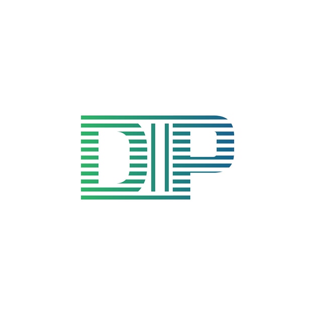 Moderno diseño de logotipo DIP Carta DIP minimalista profesional y versátil icono de marca para la identidad empresarial