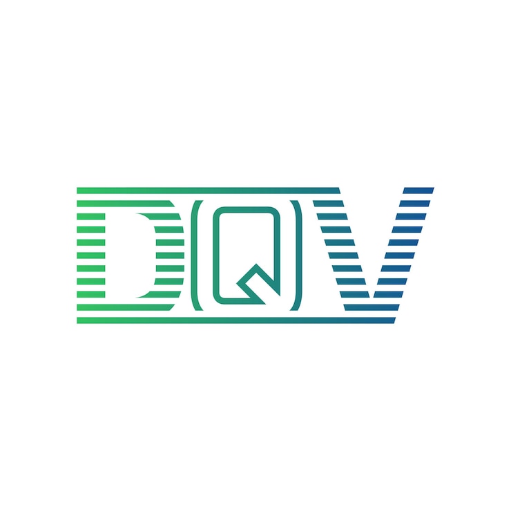 Vector moderno diseño de logotipo dqv carta dqv minimalista profesional y versátil icono de marca para la identidad empresarial